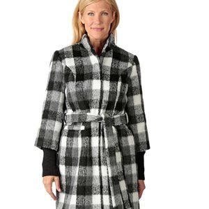 Isaac Mizrahi Live Funnel Neck Coat w/ Storm Cuff